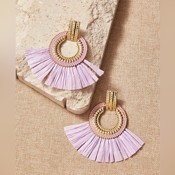 ❤️Lavender Tassel Drop Earrings - Picture 2 of 5